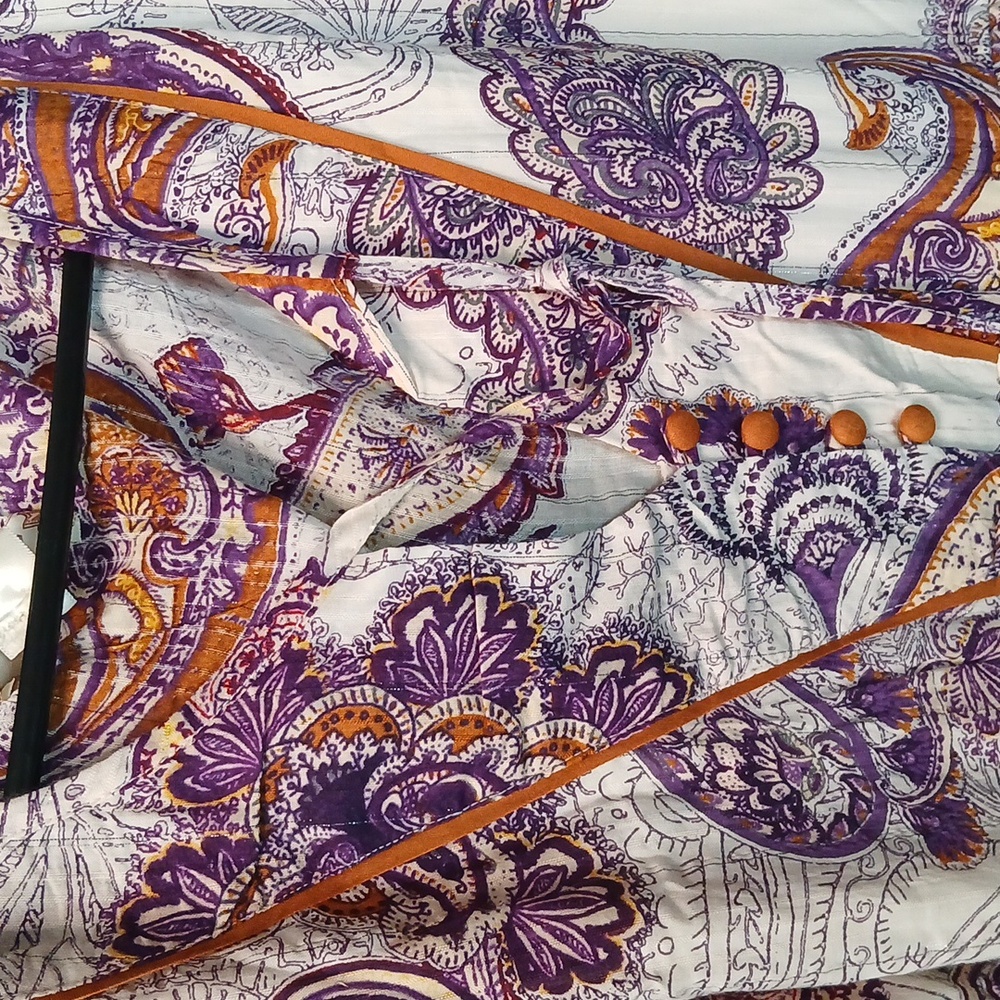 Purple and Orange Paisley Mini Dress
